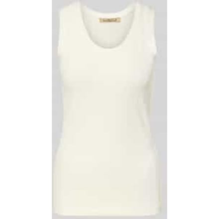 Top met bandjes en ronde hals, model 'Pointelle'