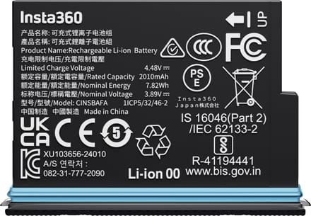 Insta360 - X4 Air Battery - Accu voor Actioncam - Accessoire