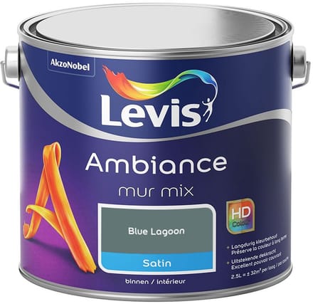 Levis - Ambiance Mur Satin Mix - Blue Lagoon - Mengverf - 2,5 L