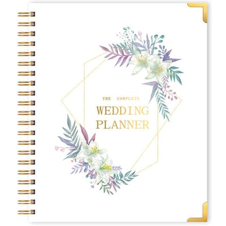 Bruiloftplannerboek voor de bruid Bruiloftplanner met 5 tabbladen 11,4 x 9,4 inch wit