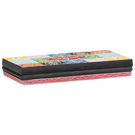 vidaXL - Wandplanken - 3 - st - Multikleur - 100 - x - 20 - x - 6 - cm - Massief - Mango - Hout