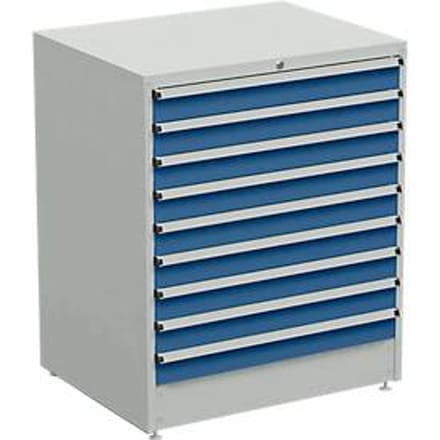 Ladekast, 9 schuifladen, B 910 x D 715 x H 1100 mm
