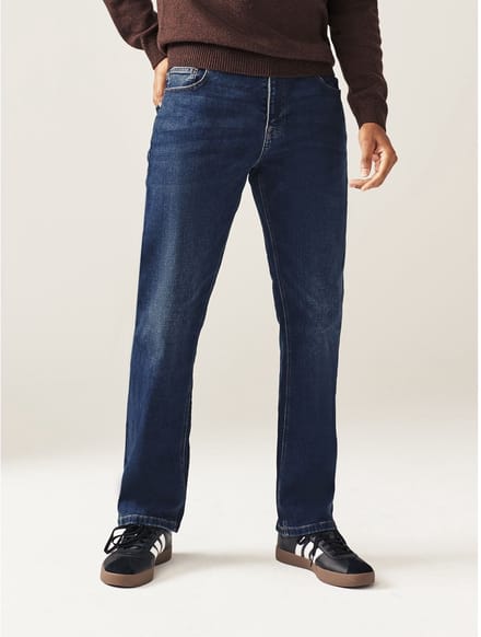 Next - Heren - Klassieke bootcut jeans met stretch - Blauw