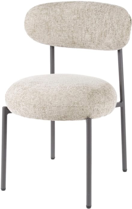 AnLi Style Eetkamerstoel round - Tissee Cargo zand - set van 2