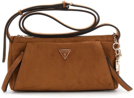 GUESS schoudertas Devon Mini Crossbody Cognac bruine