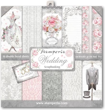 Stamperia - Wedding 12x12 Inch Paper Pack (SBBL18)