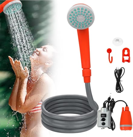 Draagbare Douche - Campingdouchepomp - Campingdoucheset - Buitendouchekop Voor Kamperen Wandelen En Reizen