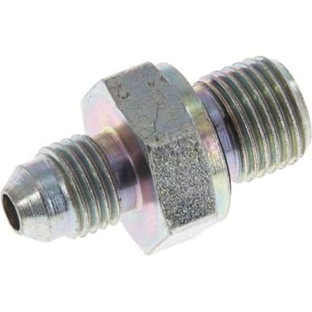 JIC  Dubbele Nippel G1/4'' X UNF 7/16''-20 Staal NBR 310bar [2 Stuks]