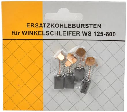 GEKO Koolborstels voor slijpmachine - 5x8x10 mm - Set van 4 stuks - Met groeven