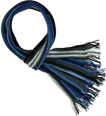 Sarlini Gebreide Langwerpige Unisex Sjaal Multi Blauw