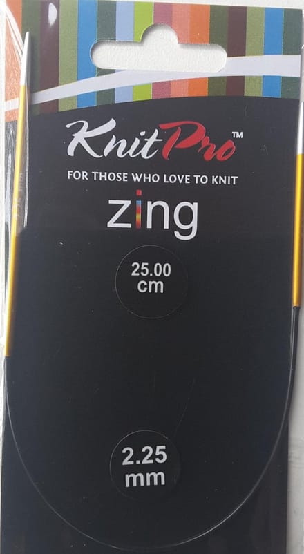 KnitPro Zing rondbreinaalden 25cm 2.00mm - 5.00 mm