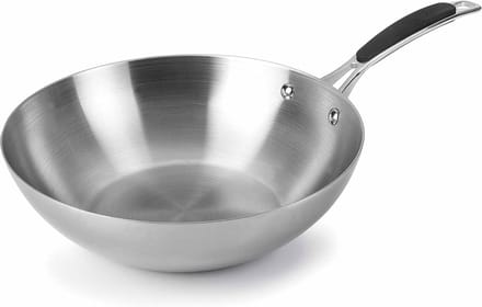 Professionele 28 cm Wokpan met Dikke Bodem voor Alle Warmtebronnen