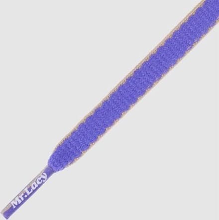 8 mm x 130 cm Ovaal Violet Geel - Slimmies Two Tone Mr.Lacy veters