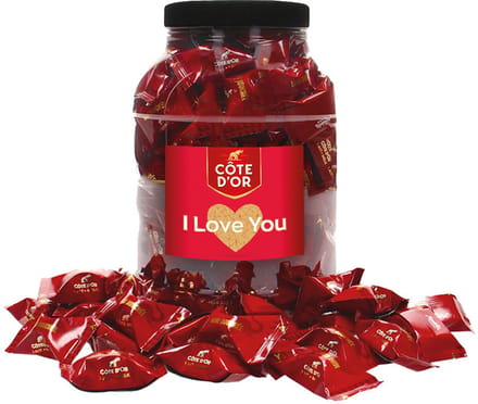 Côte d'Or Mini Bouchée chocolade "I Love You" - melkchocolade met praliné - 1000g