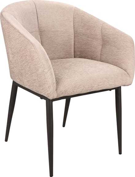 PTMD - Eetkamerstoel Jeno - Beige - 61.5x57.5x76.5cm