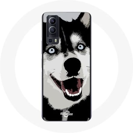 Vivo Y72 hoesje Siberische husky blauwe ogen