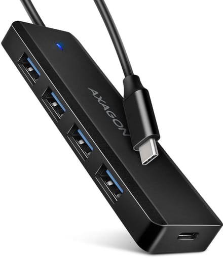AXAGON HUE-C1C HUE-C1C USB-hub 4 + 1 poorten USB-A 3.0, USB-C USB 3.0 5 GBit/s Zwart