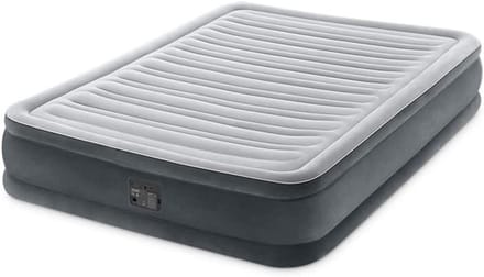 Opblaasbaar Bed - Luchtbed Gasten - Kamperen Thuis - Ingebouwde Pomp - Verhoogd 33cm - Grijs