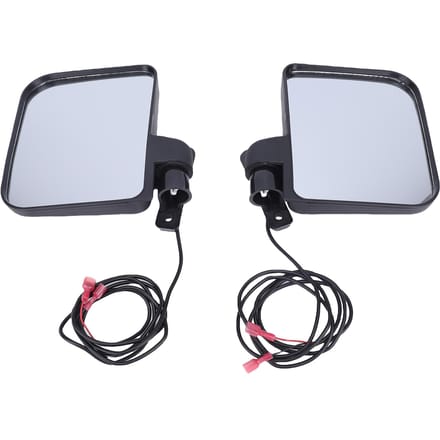1 Paire de Miroirs Latéraux de Voiturette de Golf pour EZGO Rétroviseur avec Clignotant LED white
