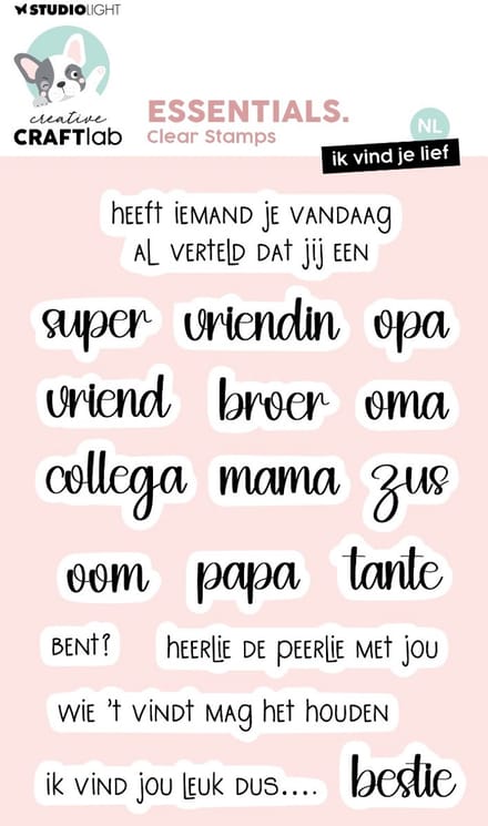 Clear stamp Ik vind je lief- Essentials nr. 801