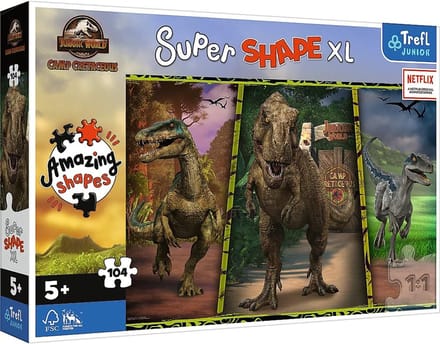 Dino Puzzel - Kinderpuzzel Grote Stukjes - Creatief Spel - XL Super Shape Puzzel - 40 x 60 cm