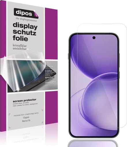 dipos – 4x Beschermfolie geschikt voor Oppo Reno16 | Krasbestendige & heldere Screenprotector Ultra-Thin