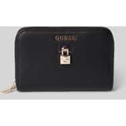 GUESS portemonnee Yesba SLG Medium Zip Around Wallet Black zwart