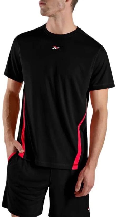 Reebok Blocked T-shirt Met Korte Mouwen Zwart 2XL Man