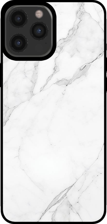 Smartphonica Telefoonhoesje voor iPhone 12 Pro Max met marmer opdruk - TPU backcover case marble design - Wit geschikt voor iPhone 12 Pro Max