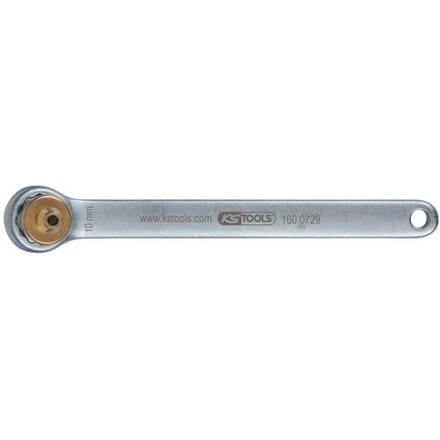 KS Tools 160.0729 Remontluchtingssleutel, extra kort, 10 mm, goud