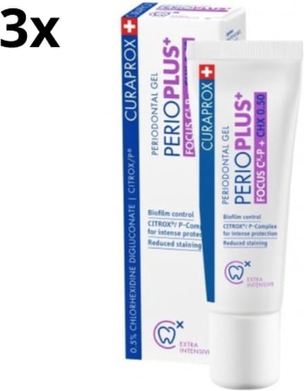 Curaprox Perio Plus Focus Tandgel - 3 x 10 ml - Voordeelverpakking