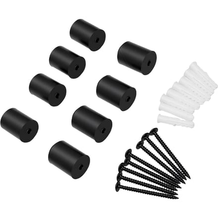8 stuks Snowboard Wandmontage Clips Rubber Verticale Ski Opberg Display Rek voor Kamer Garage black