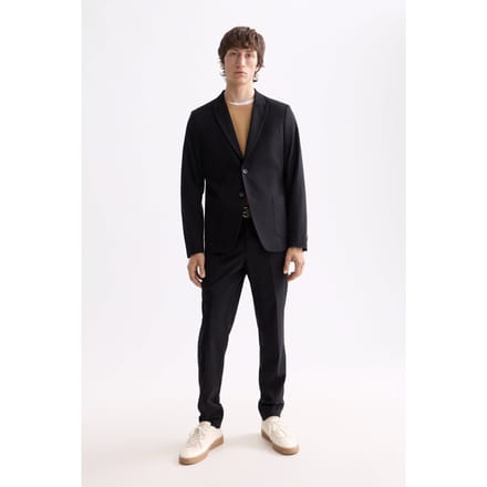 Scotch & Soda Core - Unconstructed Peak Lapel Cool-wool Blazer Black Größe: S | Blazer Outlet | Herren | Schwarz