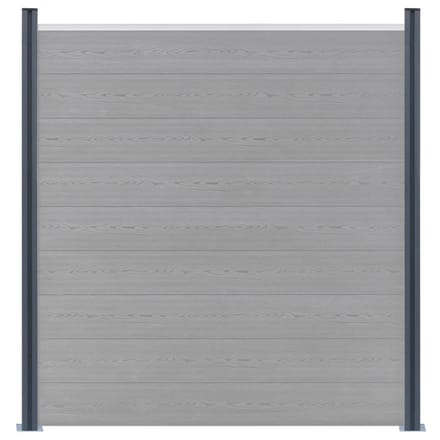 vidaXL - Schuttingpalen - 2 - st - 185 - cm - aluminium - donkergrijs