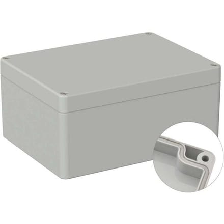 TRU COMPONENTS TC-9065680 Industriële behuizing 160 x 120 x 75 ABS Grijs-wit (RAL 7035) 1 stuk(s)