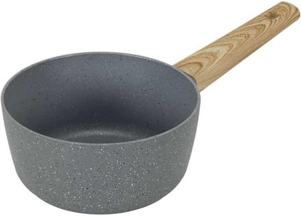 Aluminium Sauspan 20 cm met Houtefect Handvat – Geschikt voor Inductie