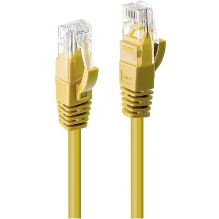 LINDY 48067 RJ45 Netwerkkabel, patchkabel CAT 6 U/UTP 10.00 m Geel Snagless 1 stuk(s)