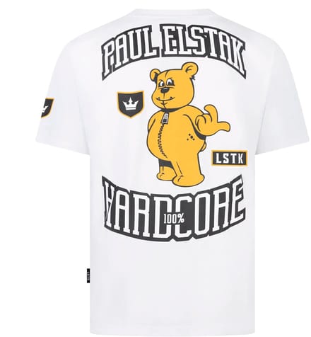 100% Hardcore Paul Elstak T-shirt Forze Wit - Unisex design - Maat S