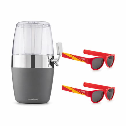 Pack distributeur de boissons - INNOVAGOODS - Freer - 4 L - Robinet anti-goutte - 2 lunettes polarisées UV400 gris