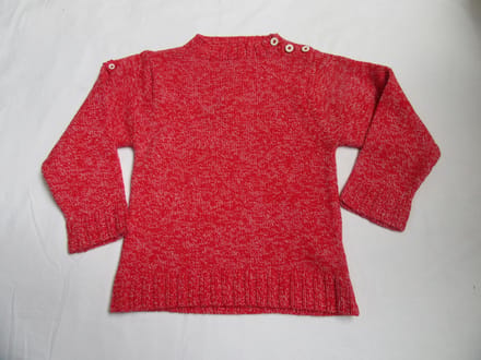 petit bateau , trui , pull , gebreid , rood , 6 jaar 114
