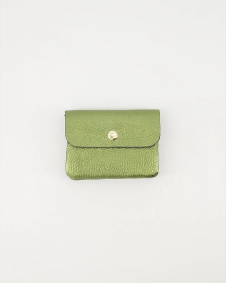 portemonneetje- groen -klein - leer