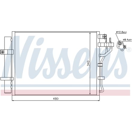 Condensator, airconditioning NISSENS 940219