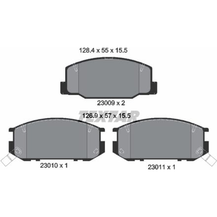 Remblokset TEXTAR 2300901, voor