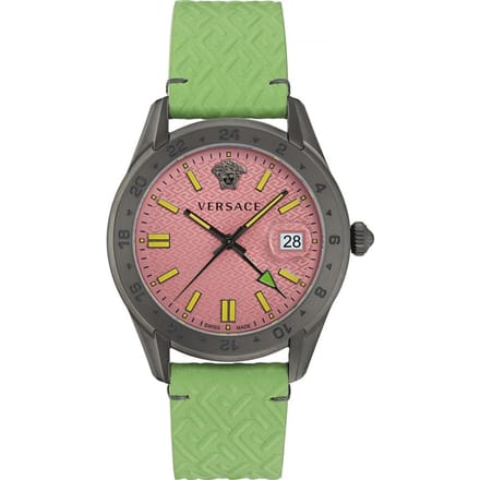 Versace Greca Tijd GMT Heren Groen Horloge VE7C00323