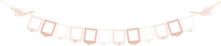 Partydeco - Slinger fotoframe roze ooievaar
