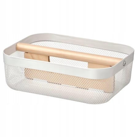 Merkloos opbergmand met vakverdeling, 33x24x11 cm