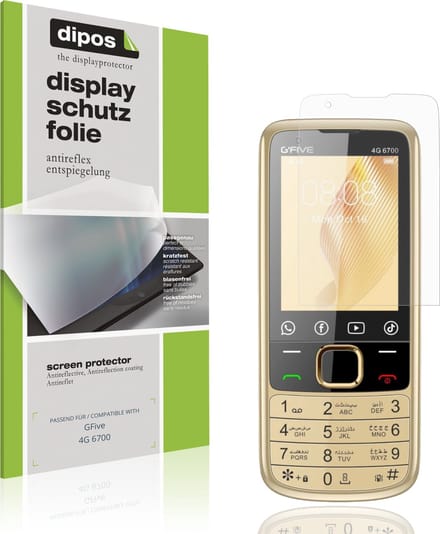 dipos – 4x Matte Beschermfolie geschikt voor GFive 4G 6700 | Krasbestendige & antireflecterende Screenprotector Ultra-Thin