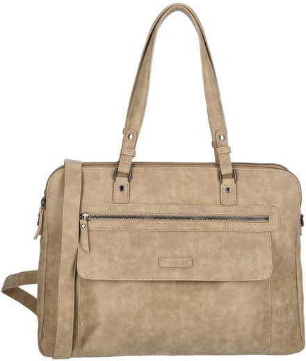 Enrico Benetti Nouméa Schoudertas / Laptoptas 15" - Middentaupe