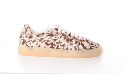 Copenhagen Studios dames sneaker Rivox koeienhuid beige bruin