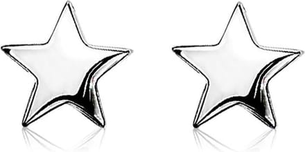 ZINZI zilveren oorknoppen glad ster 7mm ZIO1377